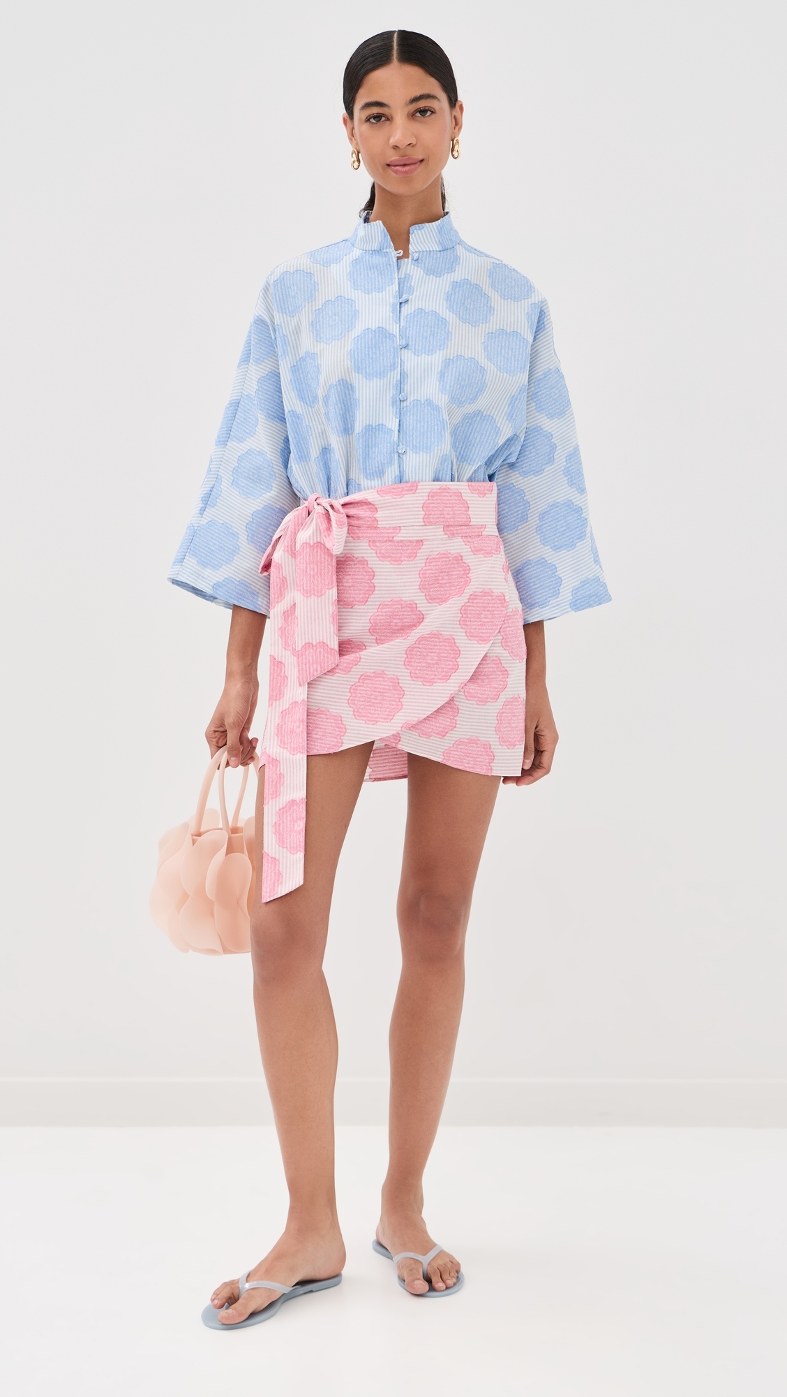 Mod Flower Blue Everyday Shirt Blue One Size