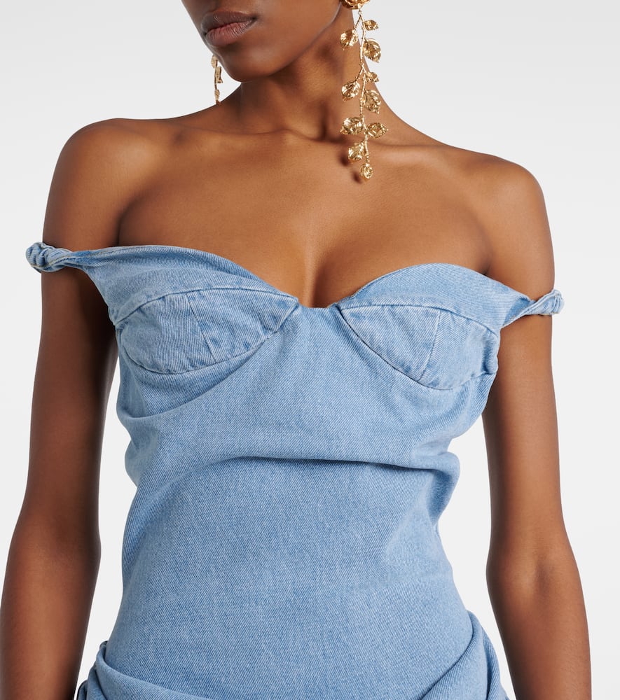Denim midi dress
