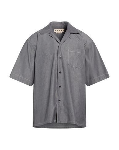 Man Shirt Charcoal Size 36 Cotton