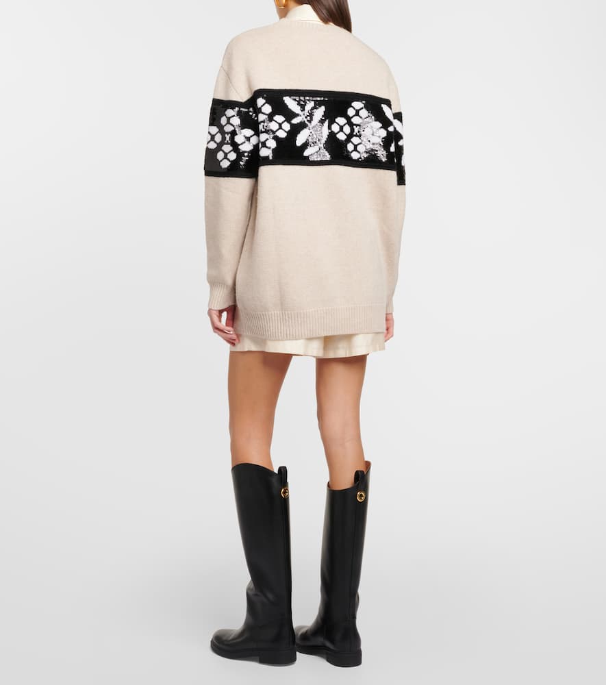 Max Mara Jacquard wool and cashmere sweater