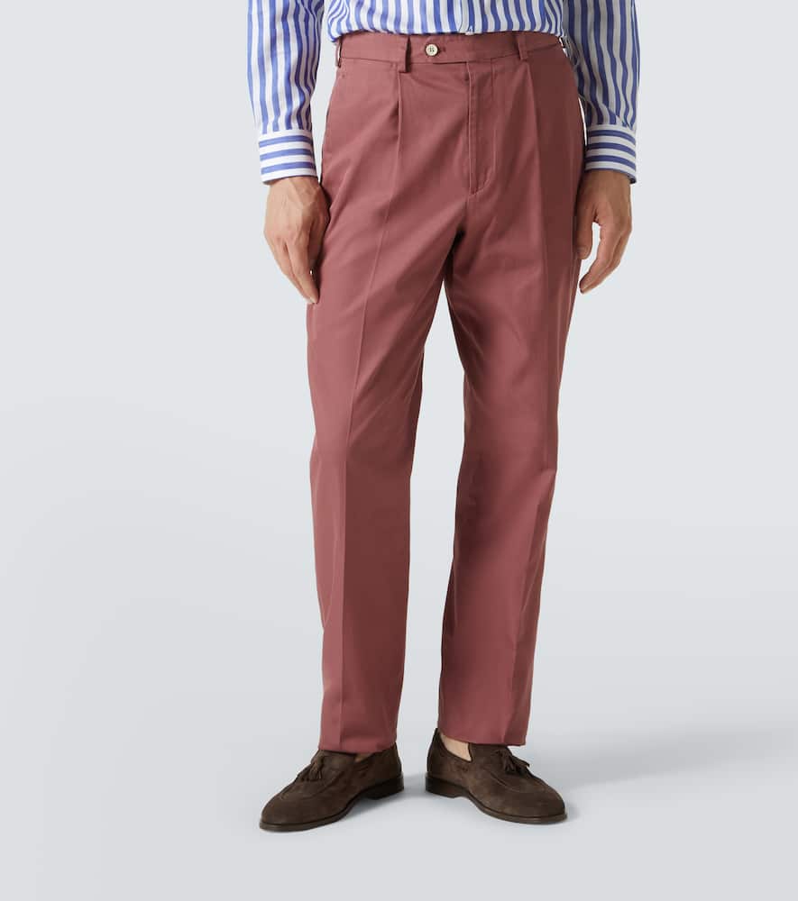 Cotton straight pants