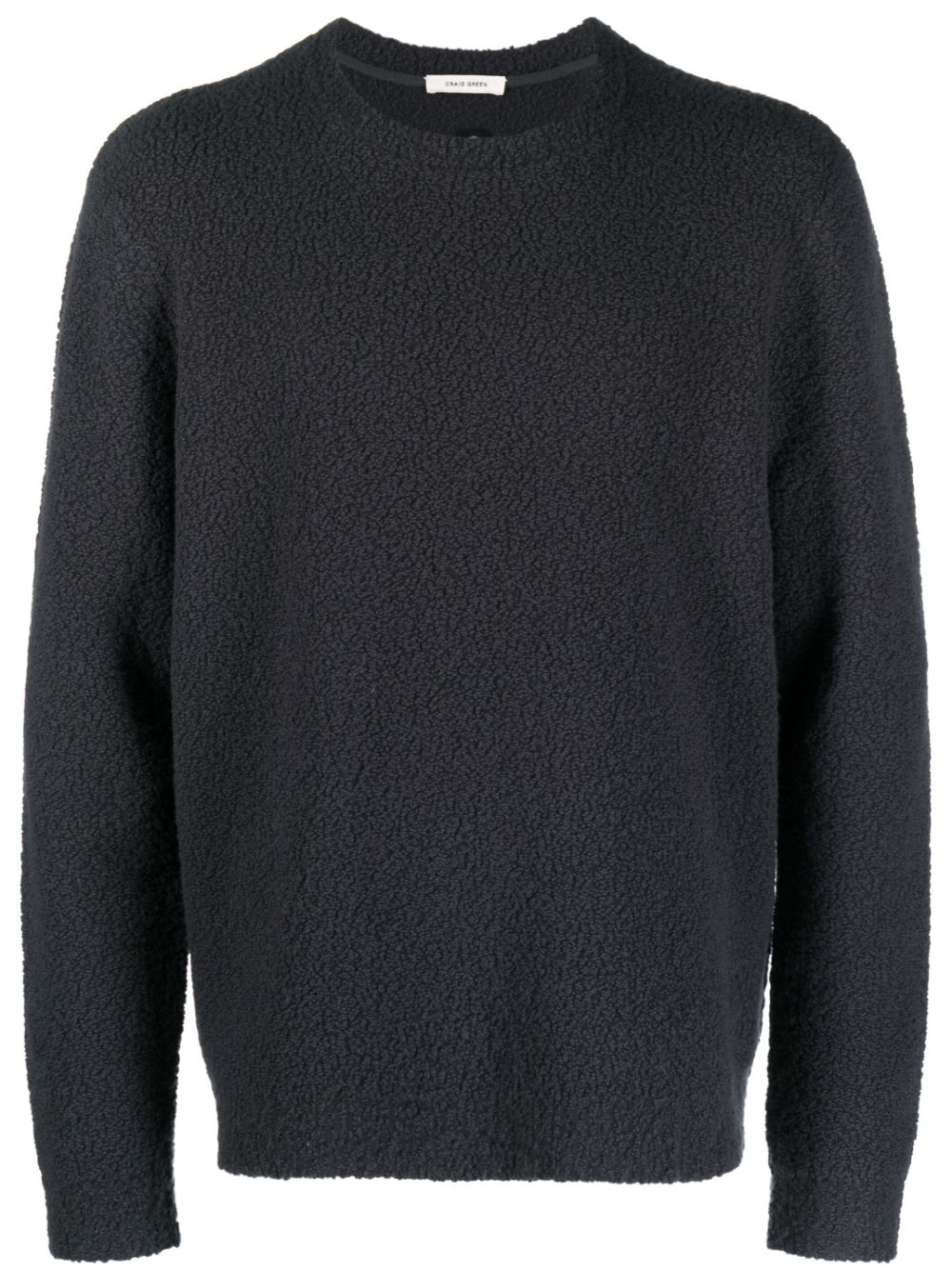 Logo-plaque fleece jumper - Grey