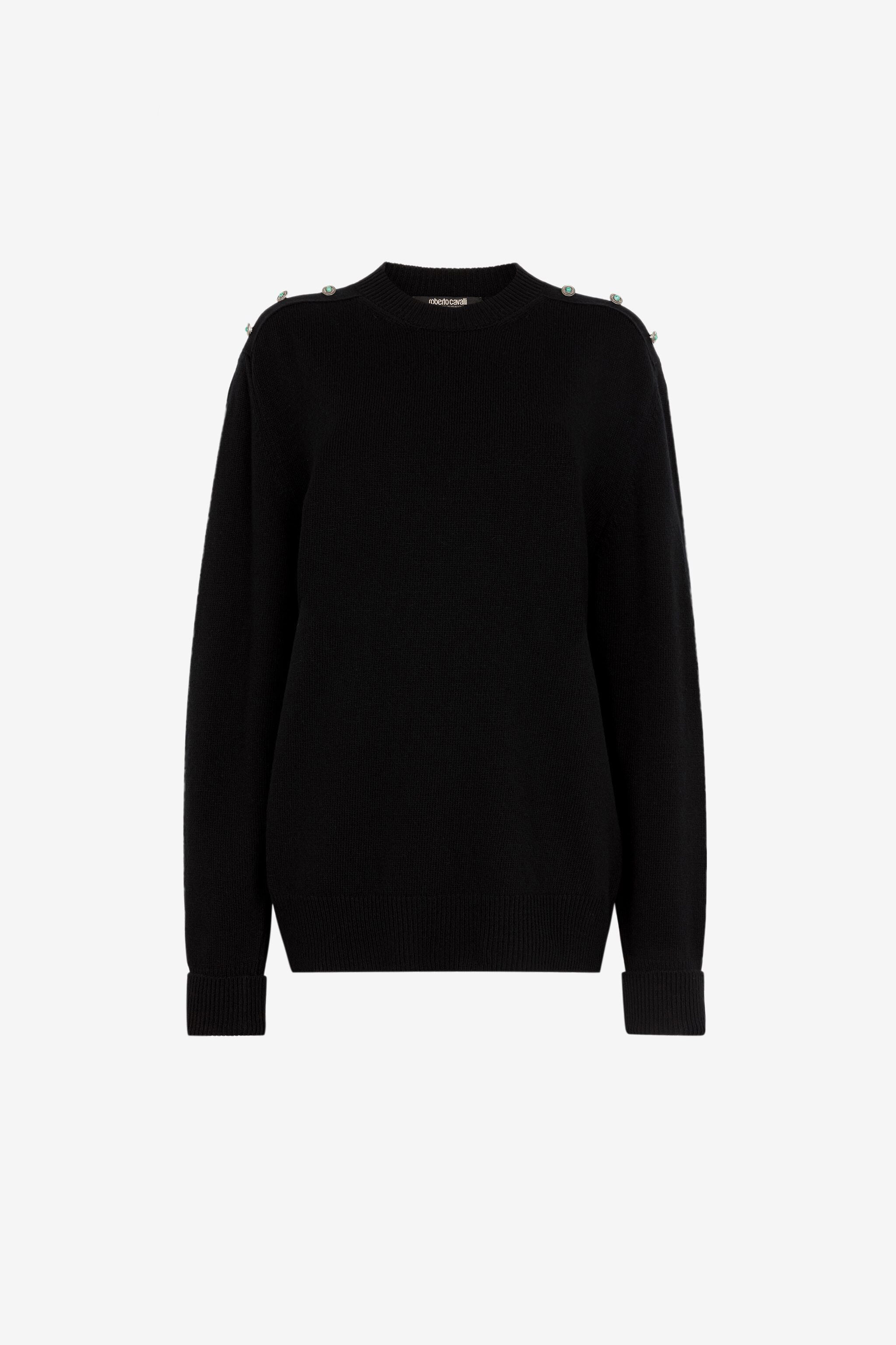 Stud-embellished Crew-neck Jumper