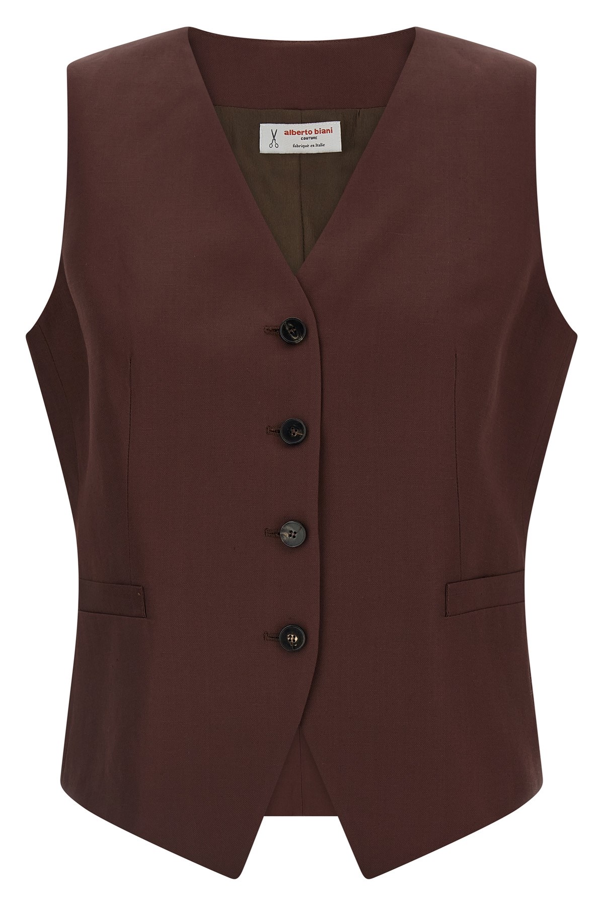 Viscose And Linen Vest