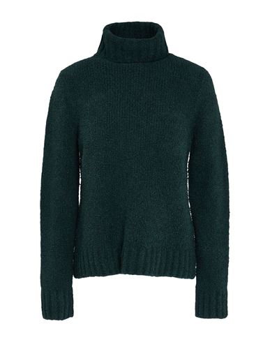 Woman Turtleneck Dark green Size 4 Cotton, Polyamide, Elastane