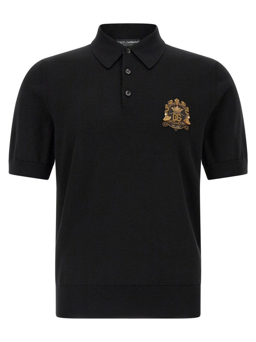Heraldic Patch Shirt Polo Black