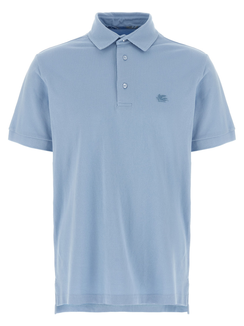 Light Blue Cotton Polo Shirt
