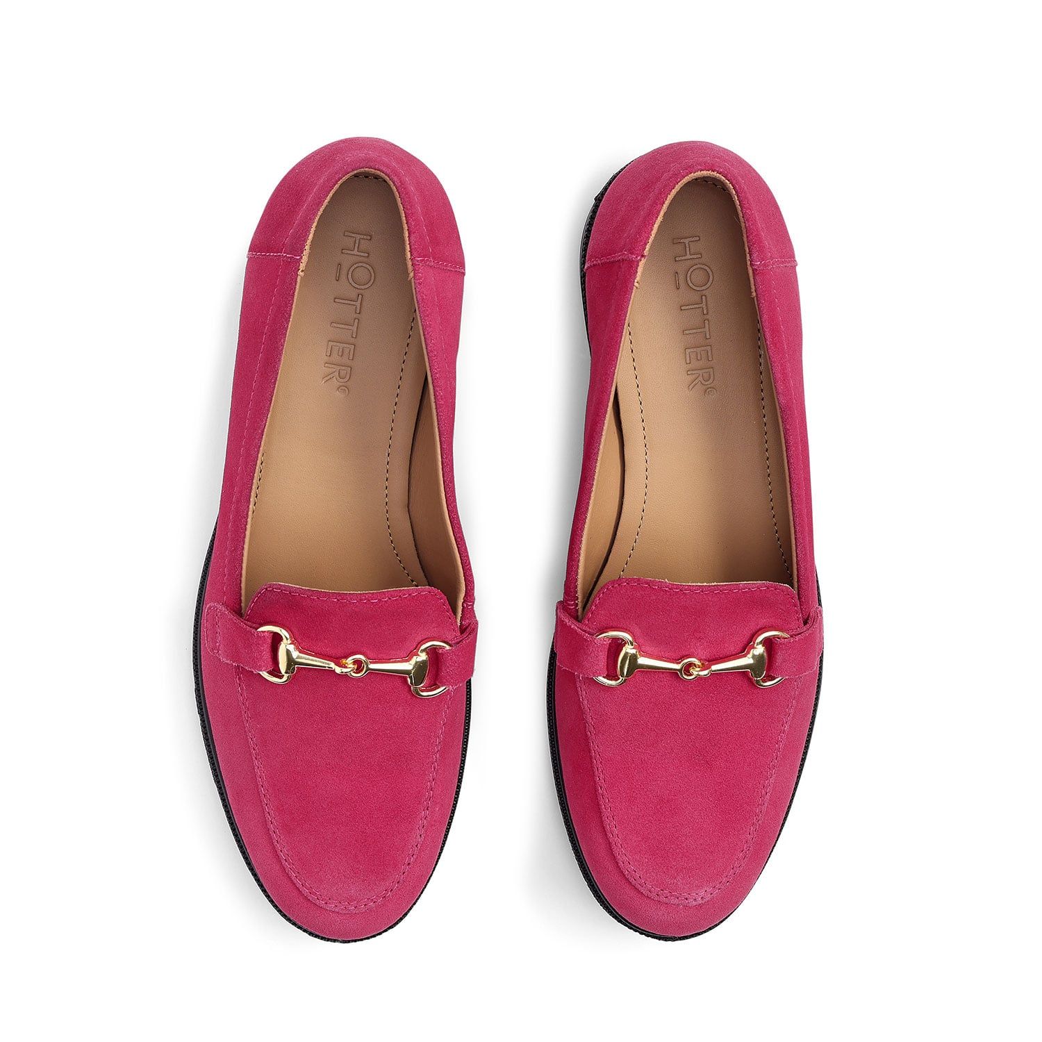 Hotter Women's 'Clovelly' Loafers in Bright Pink