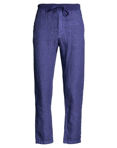 Man Pants Blue Size 38 Linen