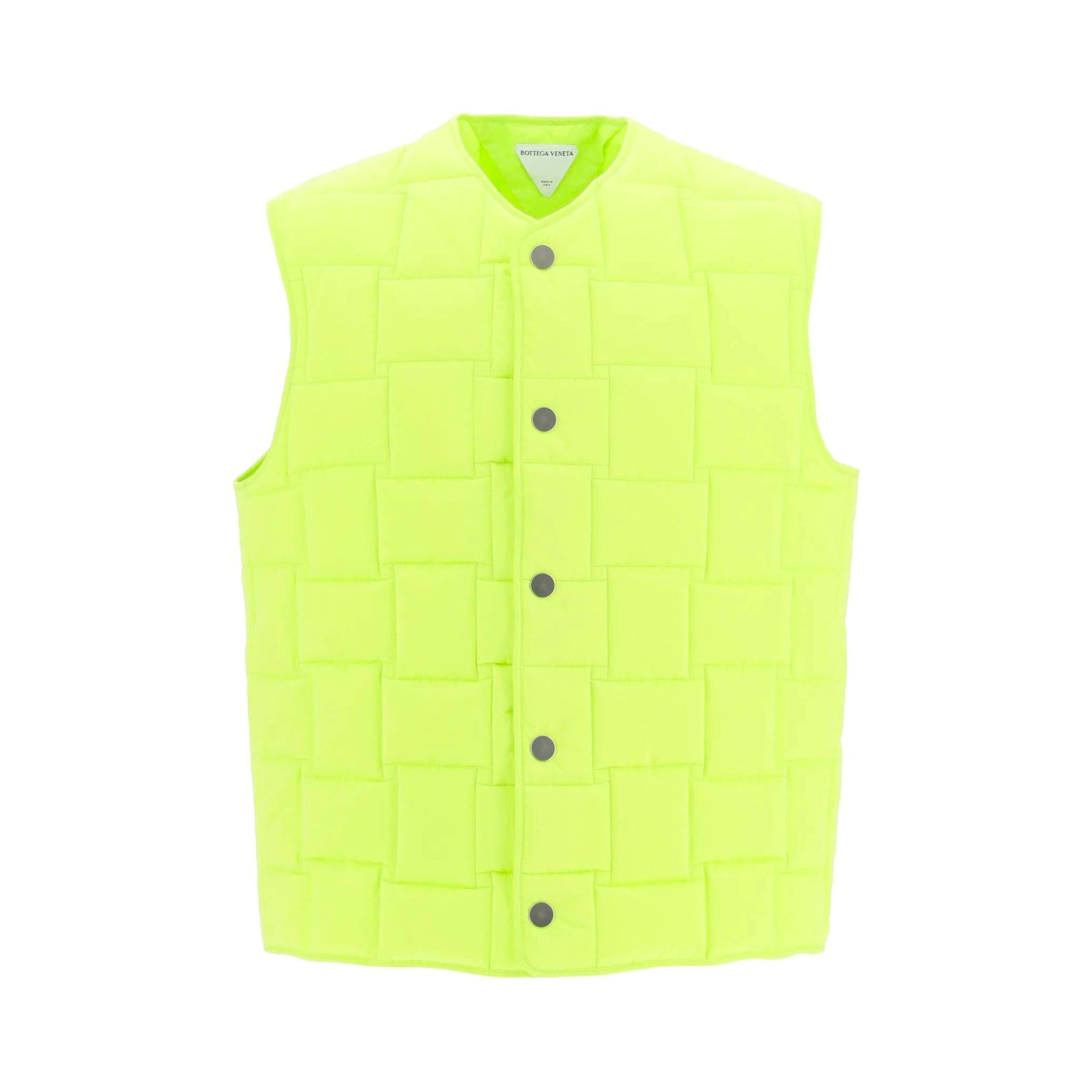Buttoned V-neck Padded Vest