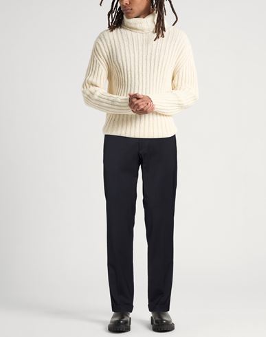 Man Pants Midnight blue Size 34 Virgin Wool, Elastane