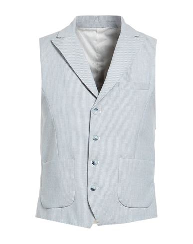 Man Tailored Vest Sky blue Size 36 Linen