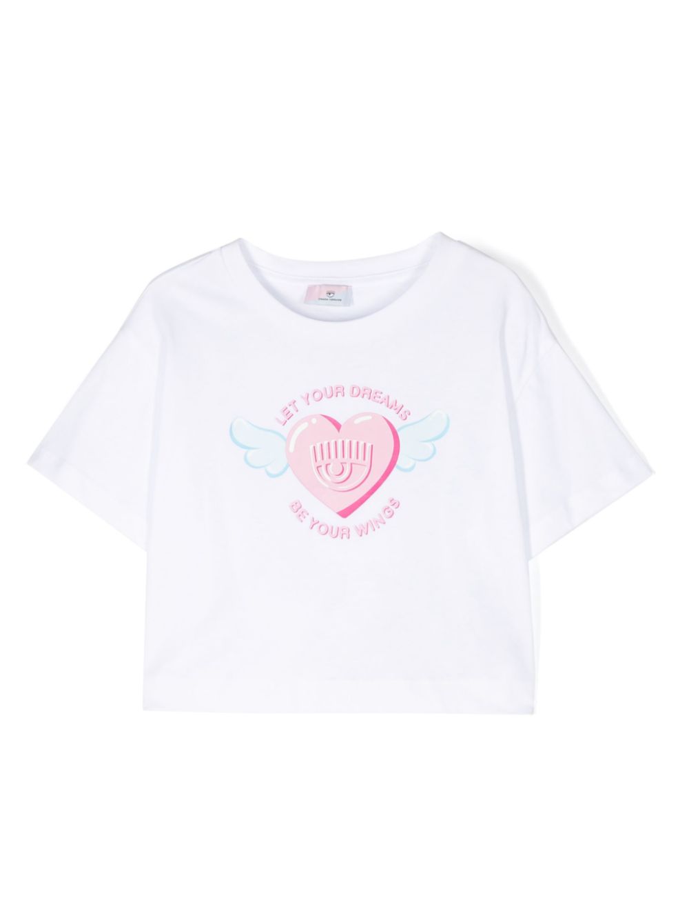 Eyelike-print cotton T-shirt - White