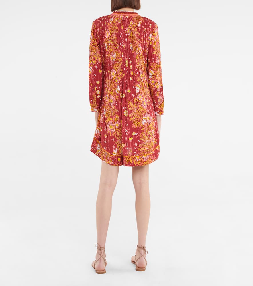 Ola fringed printed minidress