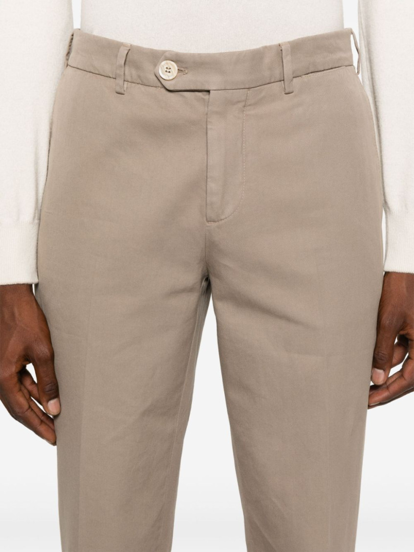 Slim-fit trousers - Brown