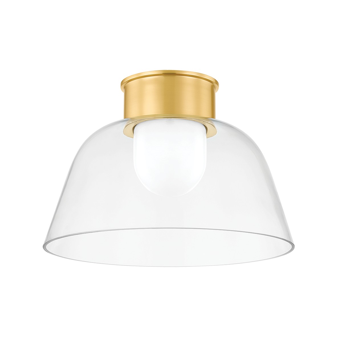 Aged Brass Flush Mount from the Lakeside Collection