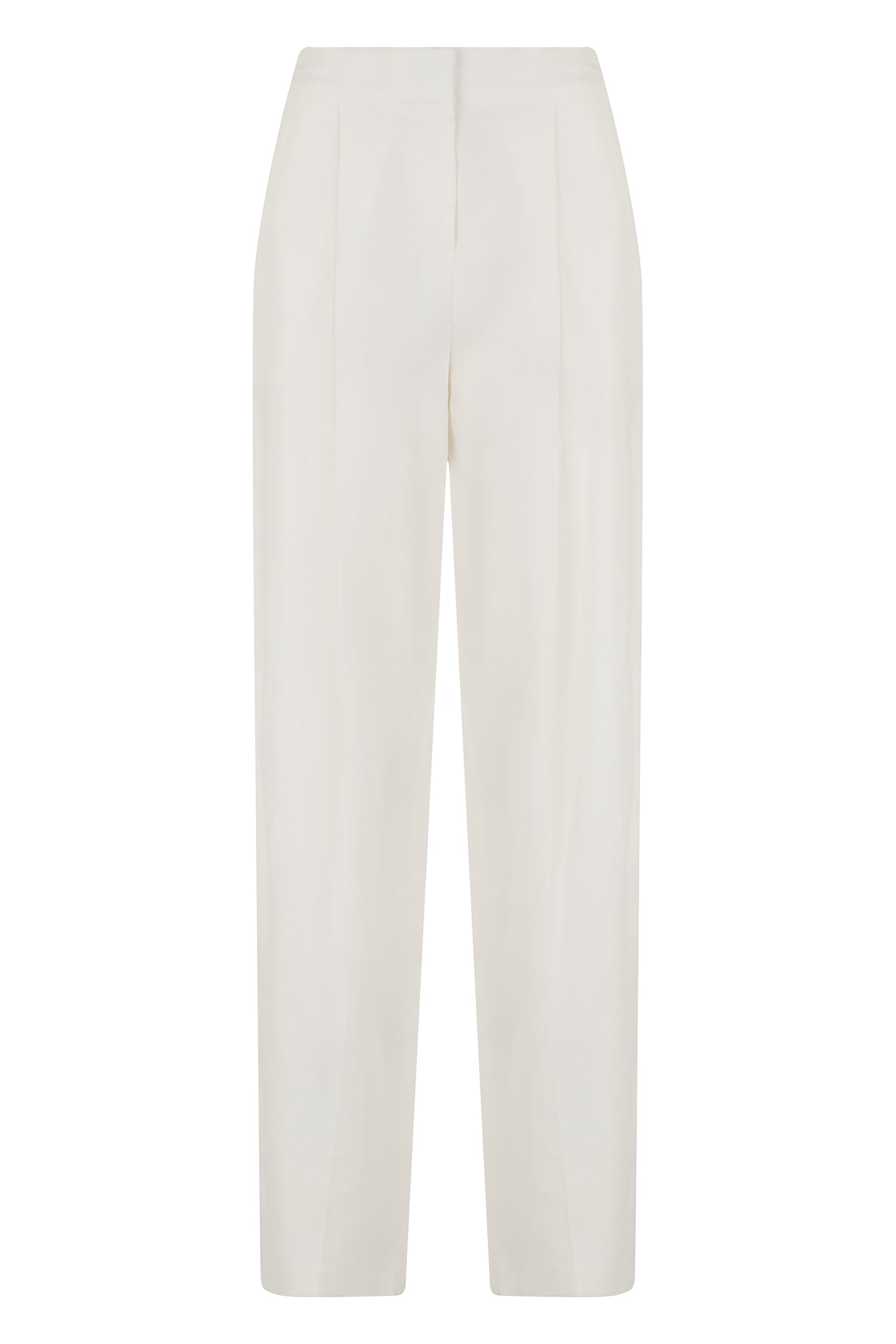 High-Waisted Straight Trousers