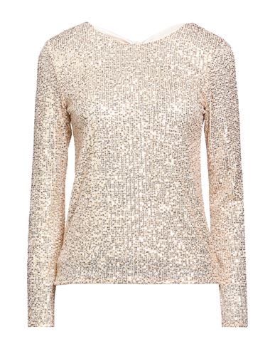 Woman Top Gold Size 6 Polyester, Elastane