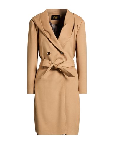 Woman Coat Camel Size 8 Wool, Polyester, Acrylic