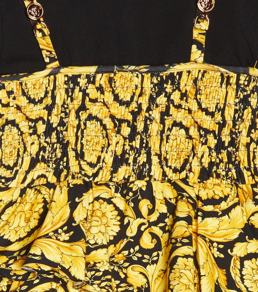Versace Kids Barocco cotton-blend dress
