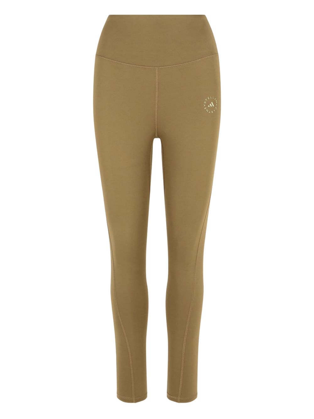 Logo-Print High-Waist Leggings — brown