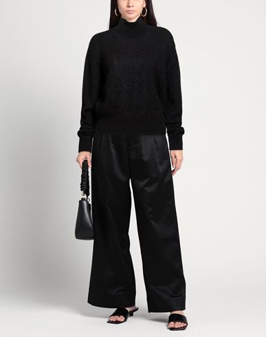 Woman Turtleneck Black Size 14 Mohair wool, Silk