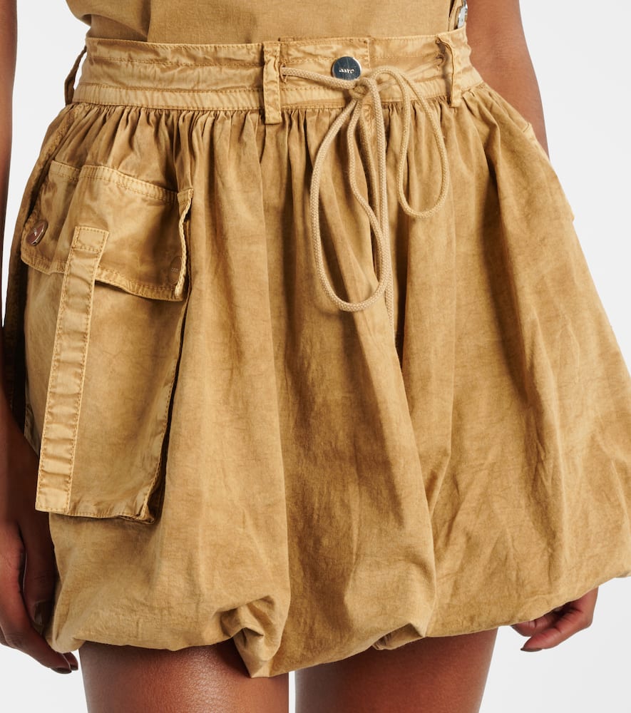 Cotton-blend miniskirt