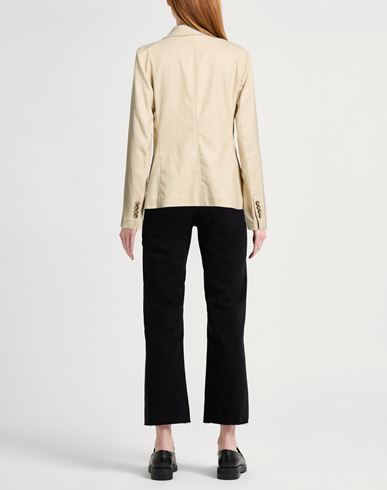 Woman Blazer Beige Size 12 Wool, Polyamide, Cashmere, Elastane