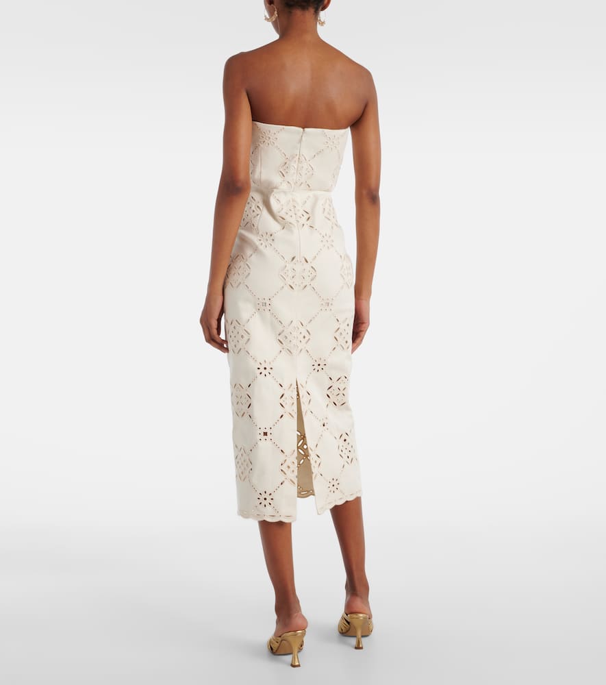 Nettia embroidered cotton midi dress