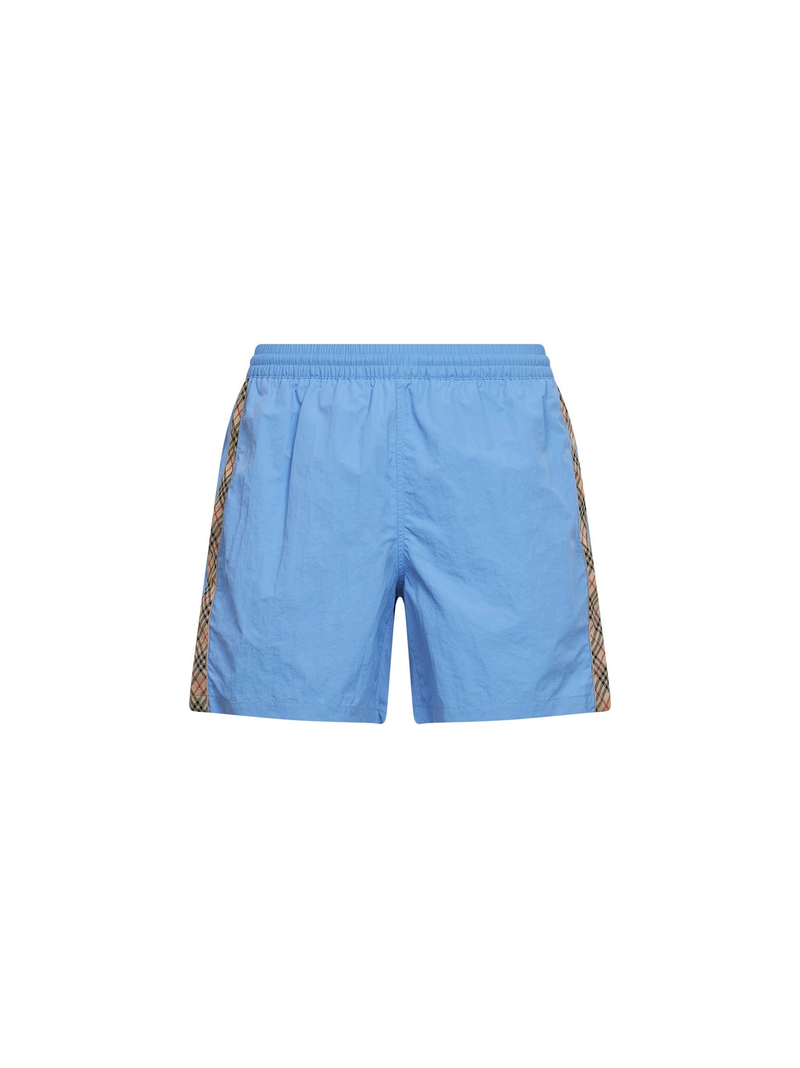 Check Swim Shorts — Blue