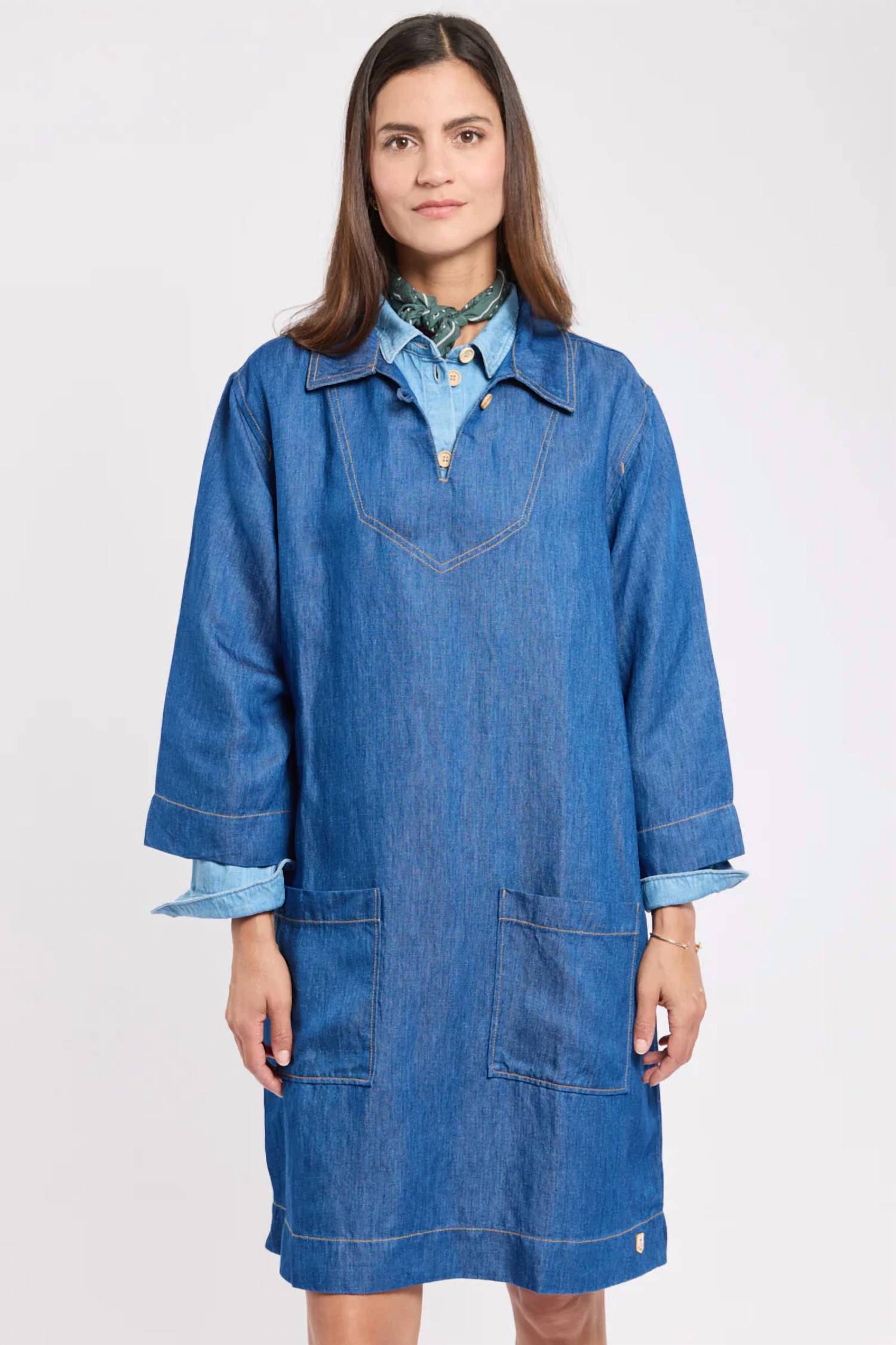 Heritage Denim Dress In Jean