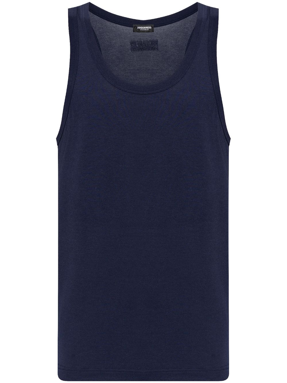 Logo-embroidered tank top - Neutrals