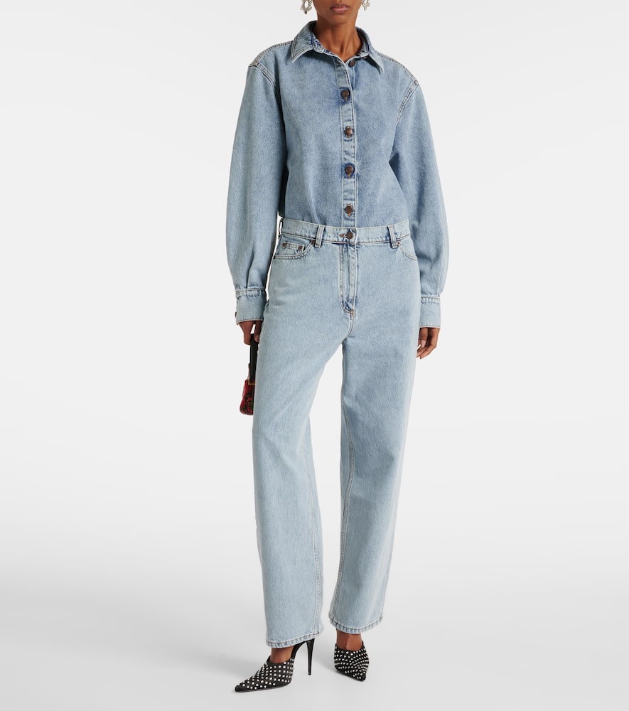 High-rise straight jeans