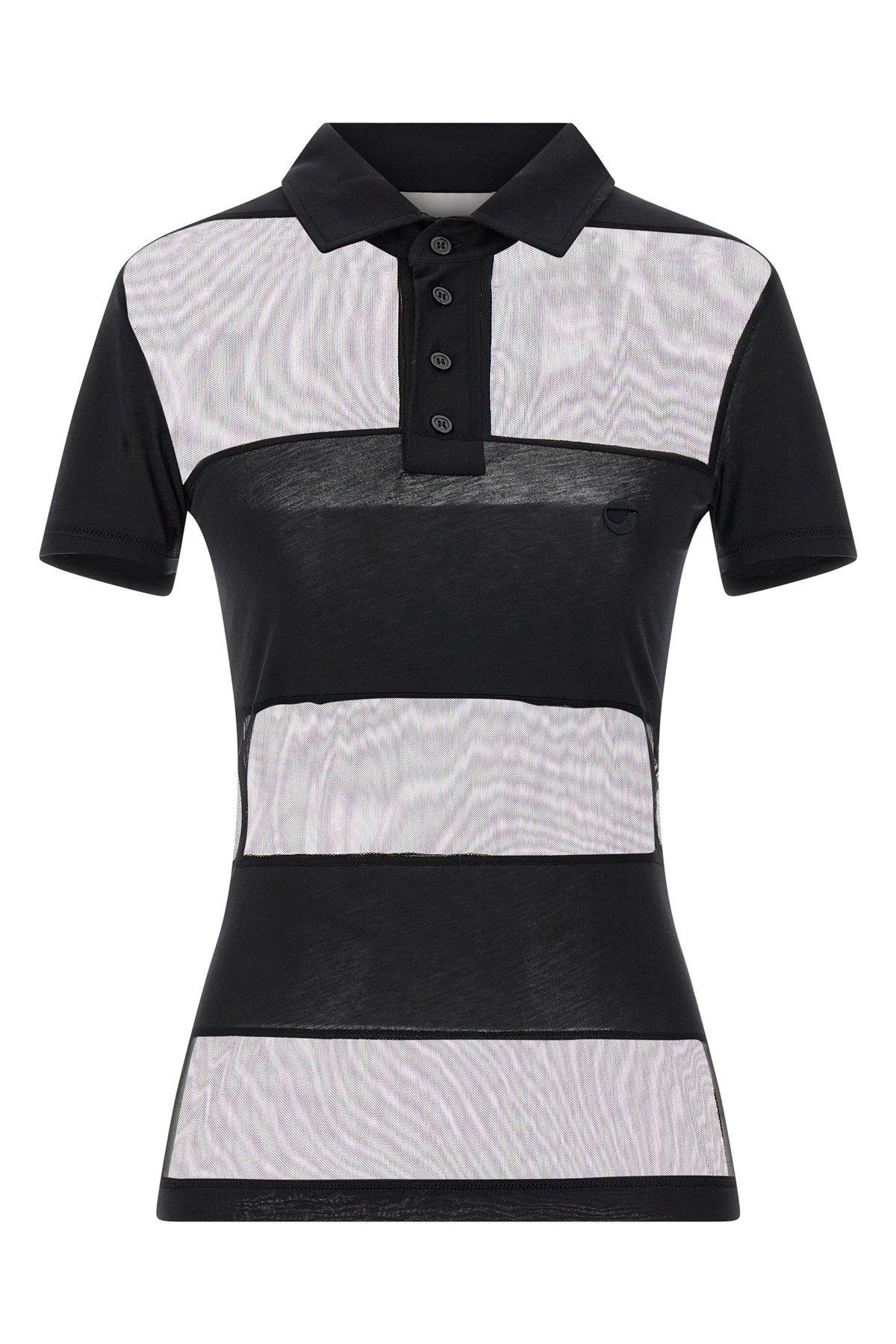 ‘Sheer Striped' Polo Shirt