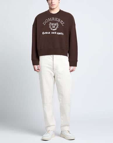 Man Sweatshirt Chocolate brown Size S Cotton