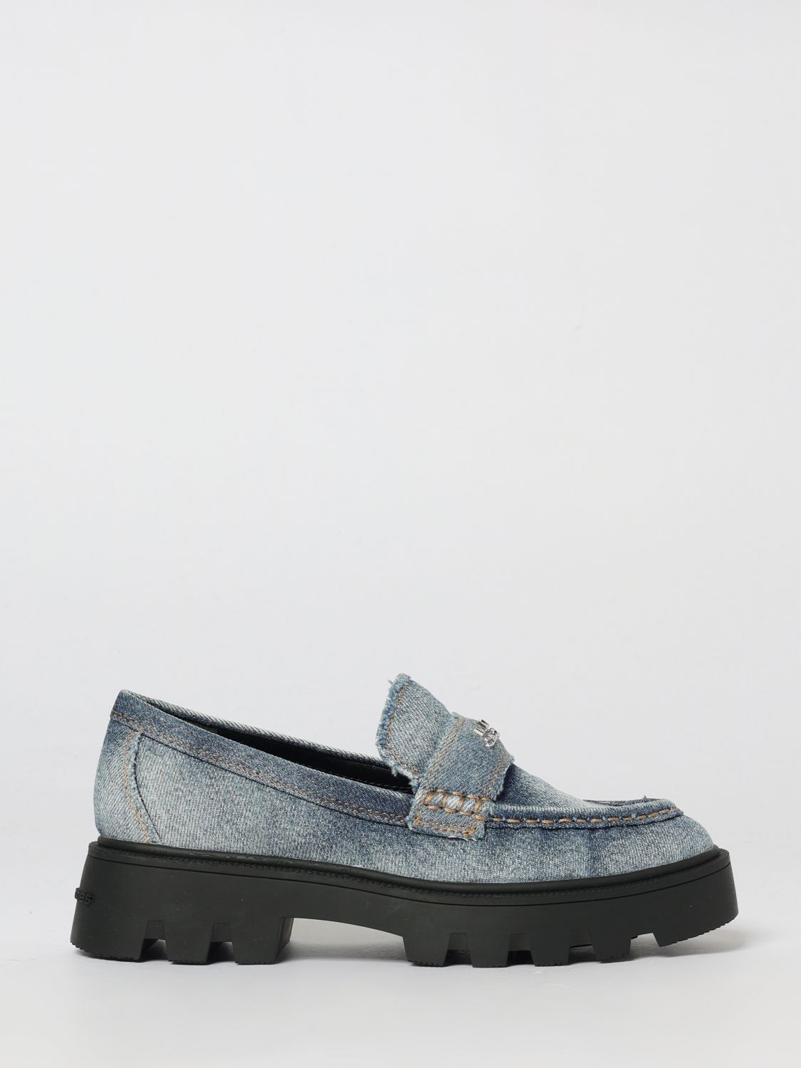 Flat Shoes Woman color Denim