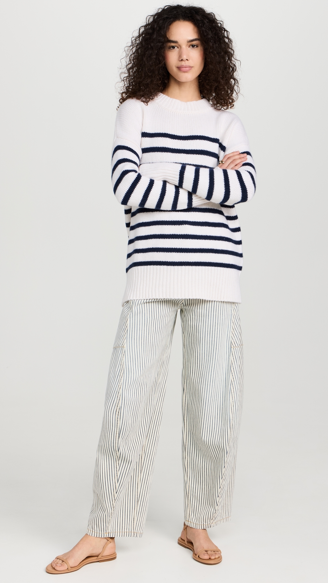 Marin Sweater Cream/Navy