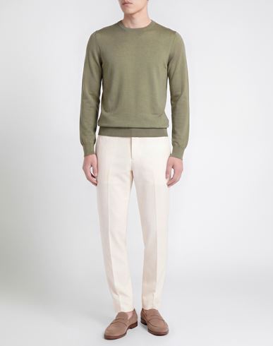 Man Sweater Sage green Size 48 Virgin Wool