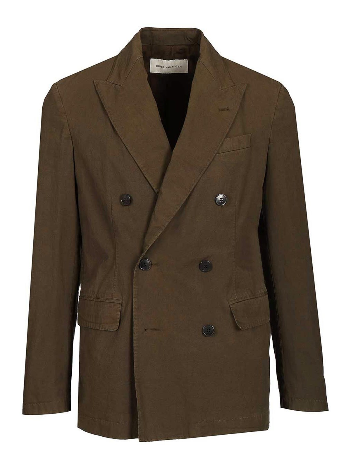Double-Breasted Cotton Blazer