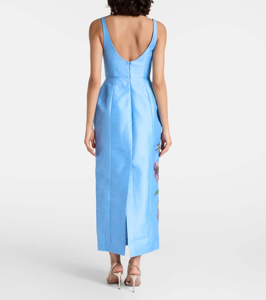 Alémais Donata floral taffeta bustier dress