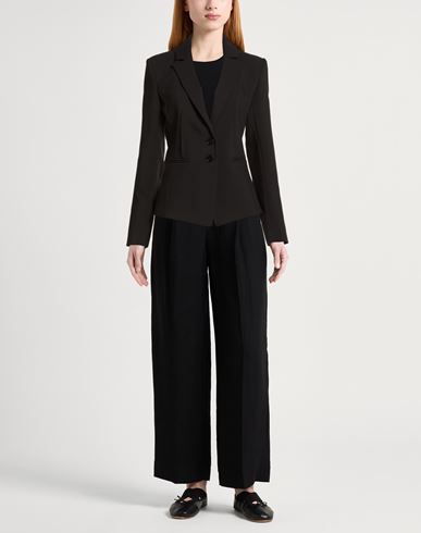 Woman Blazer Black Size 10 Polyester, Viscose, Elastane