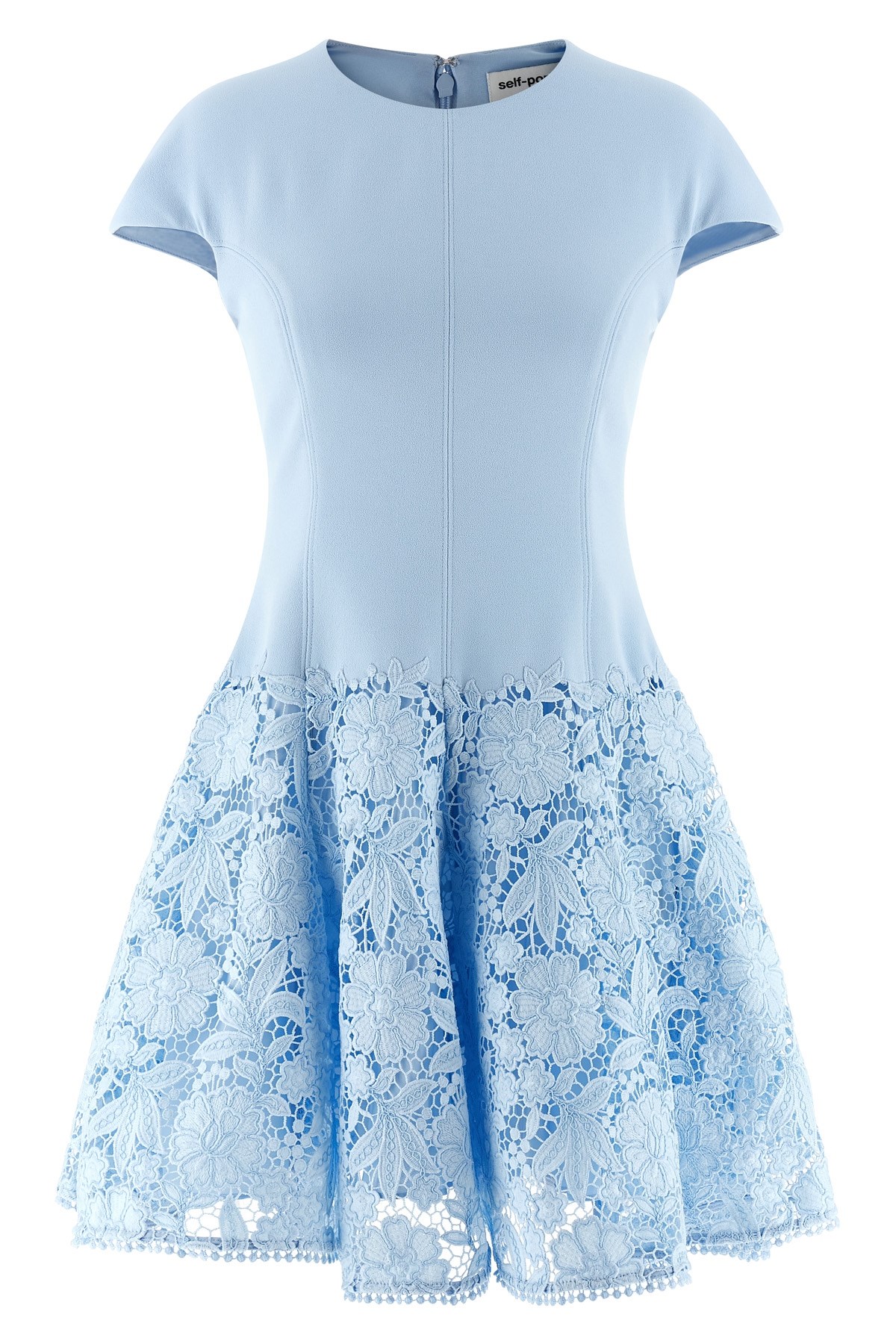 'Blue Crepe Lace' Dress