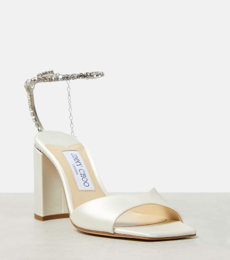 Saeda 85 embellished satin sandals