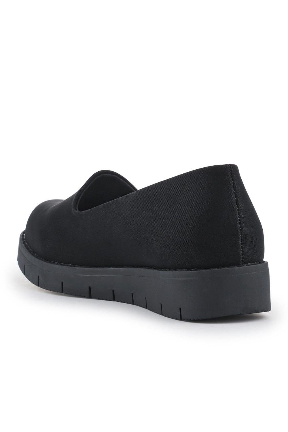 Pavers Wide Fit Casual Slip-On Shoes In Black