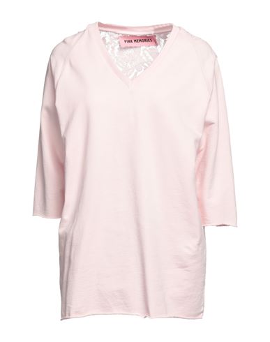 Pink Memories Woman Sweatshirt Light pink Size 6 Cotton, Polyamide