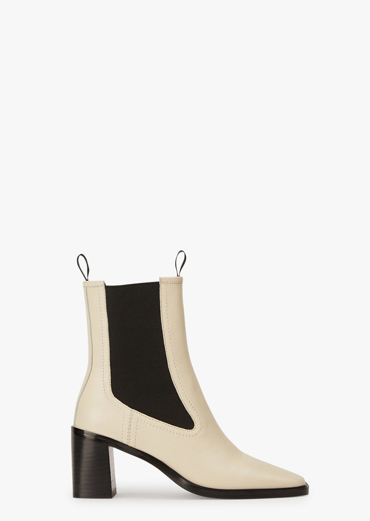 Diego Ecru Venice Ankle Boots