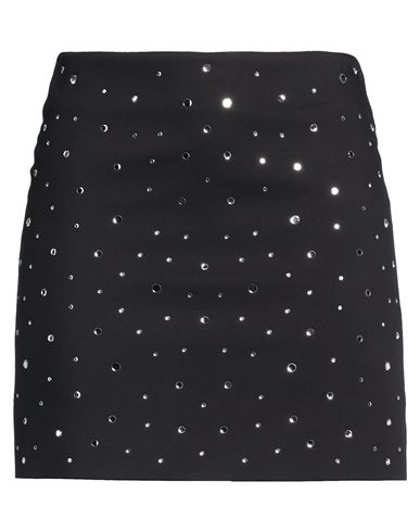 Woman Mini skirt Black Size 2 Cotton, Polyamide, Elastane