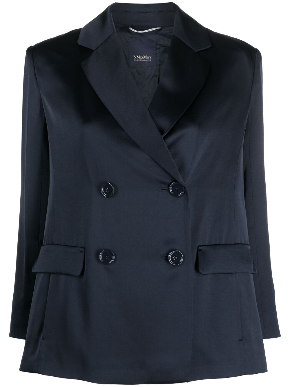 Double-breasted tailored blazer - Blue