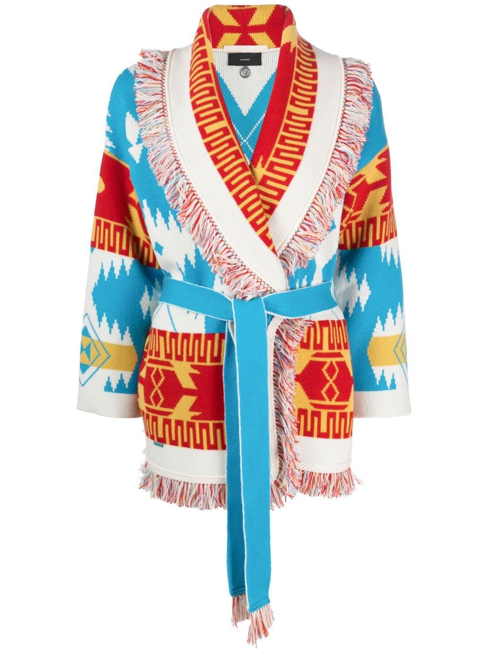 Icon jacquard-knit cardigan - Blue