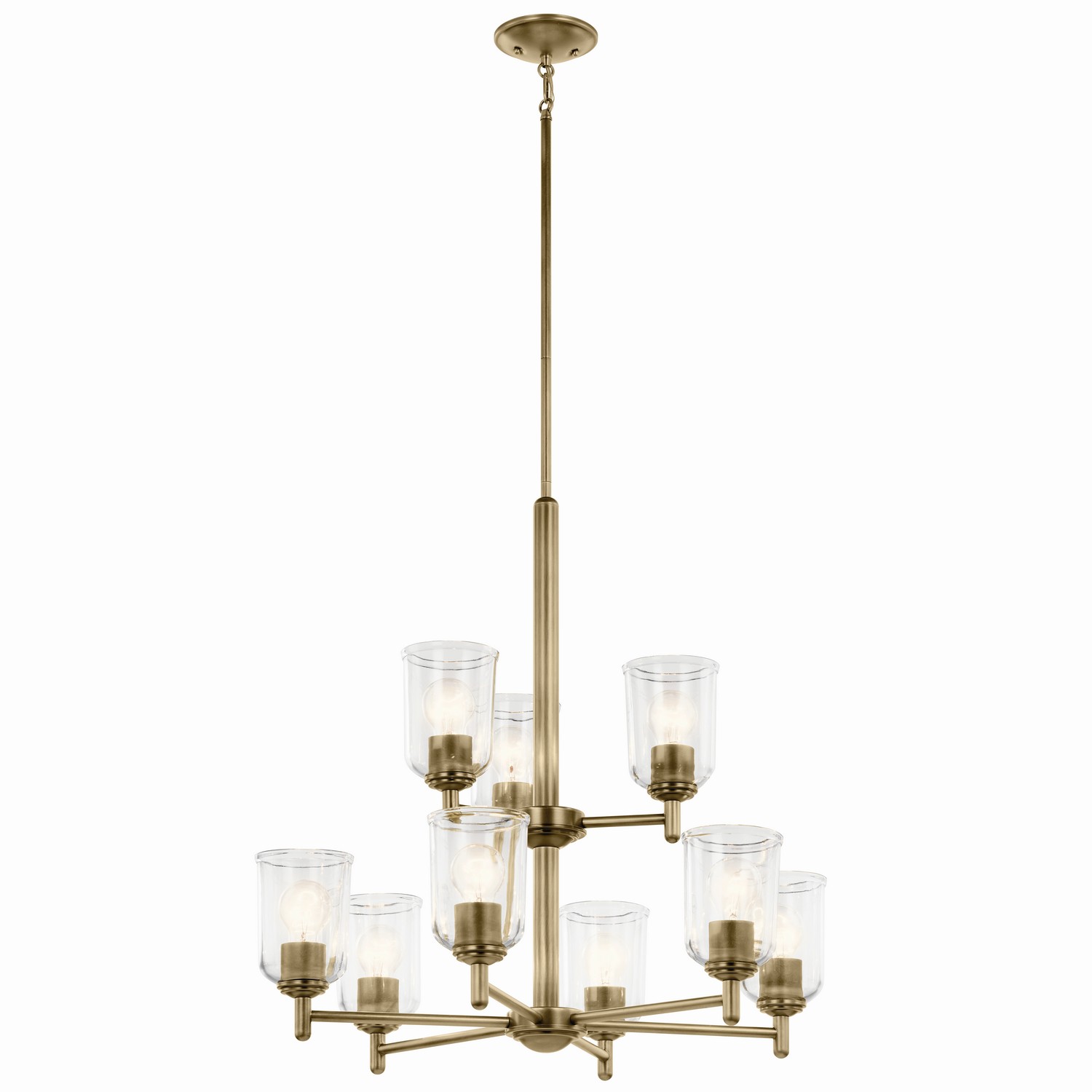 Natural Brass Chandelier from the Shailene Collection